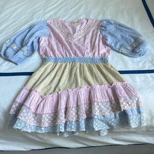 Loveshackfancy mini dress with puffed sleeves